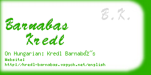 barnabas kredl business card